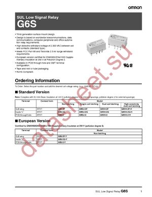 G6S-2-Y-DC5 datasheet  